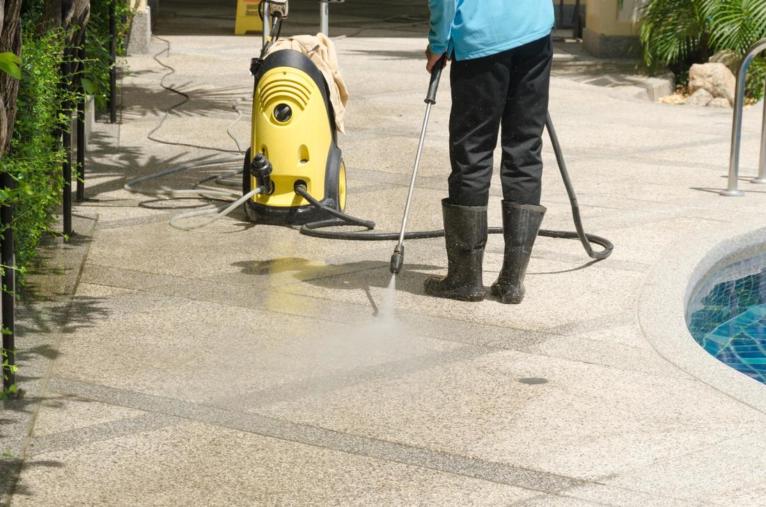 This is a apicture of a pressure washing.